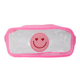 Smiley Patch Clear Pencil Cases - Denny's