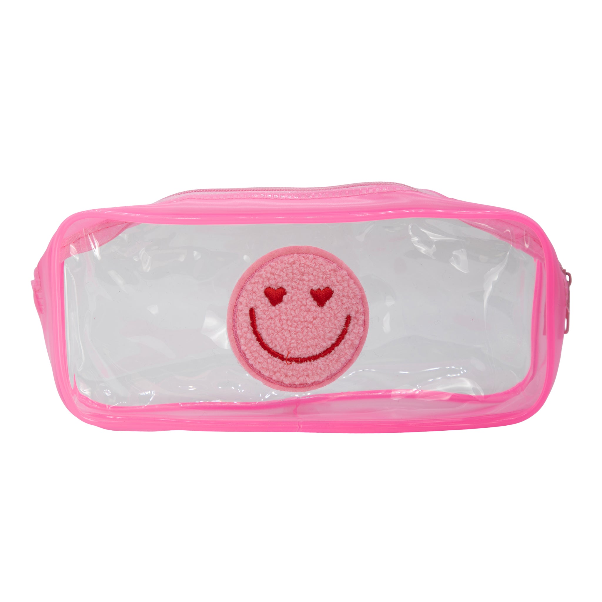 Smiley Patch Clear Pencil Cases - Denny's