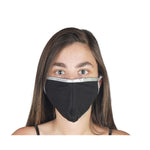 Black Mask with Silver Contrast Adult 96% Poly 4% Spandex - Denny's