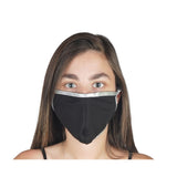Black Mask with Silver Contrast Adult 96% Poly 4% Spandex - Denny's