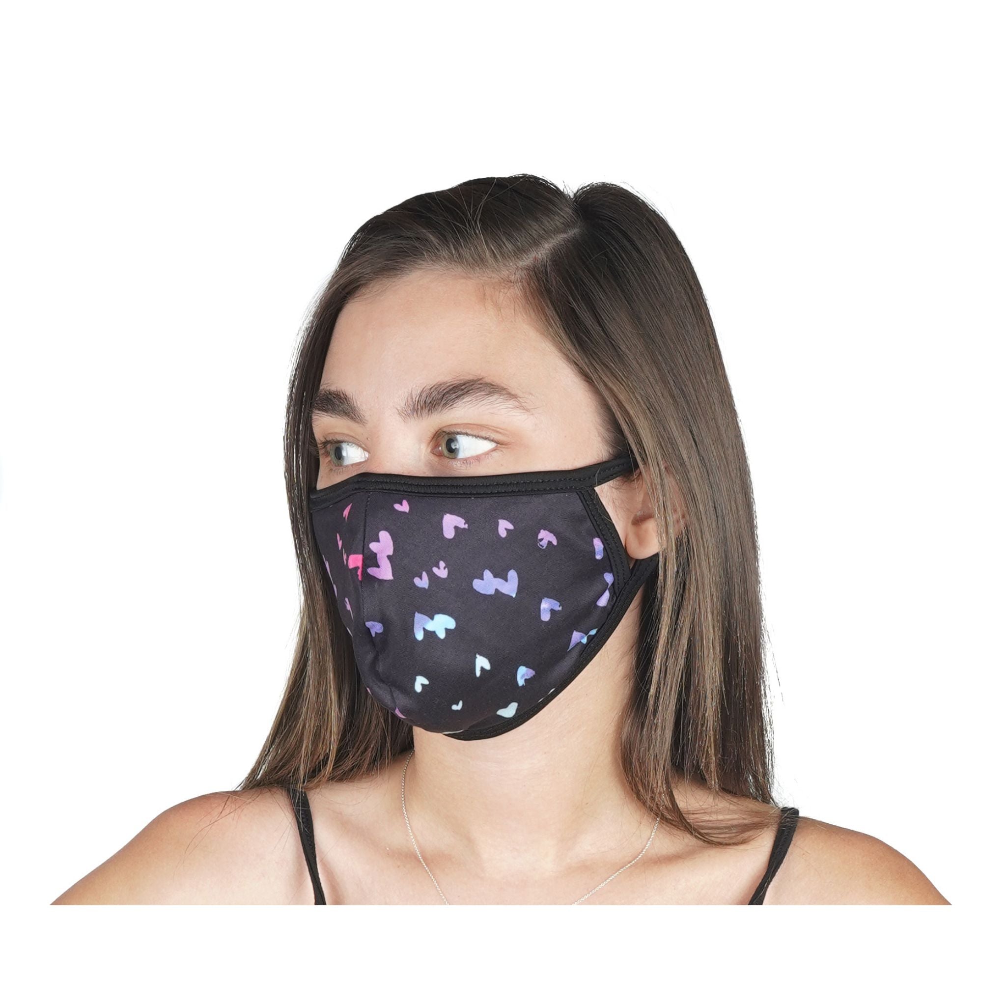 Mini Heart Multi Mask 96% Poly 4% Spandex - Denny's