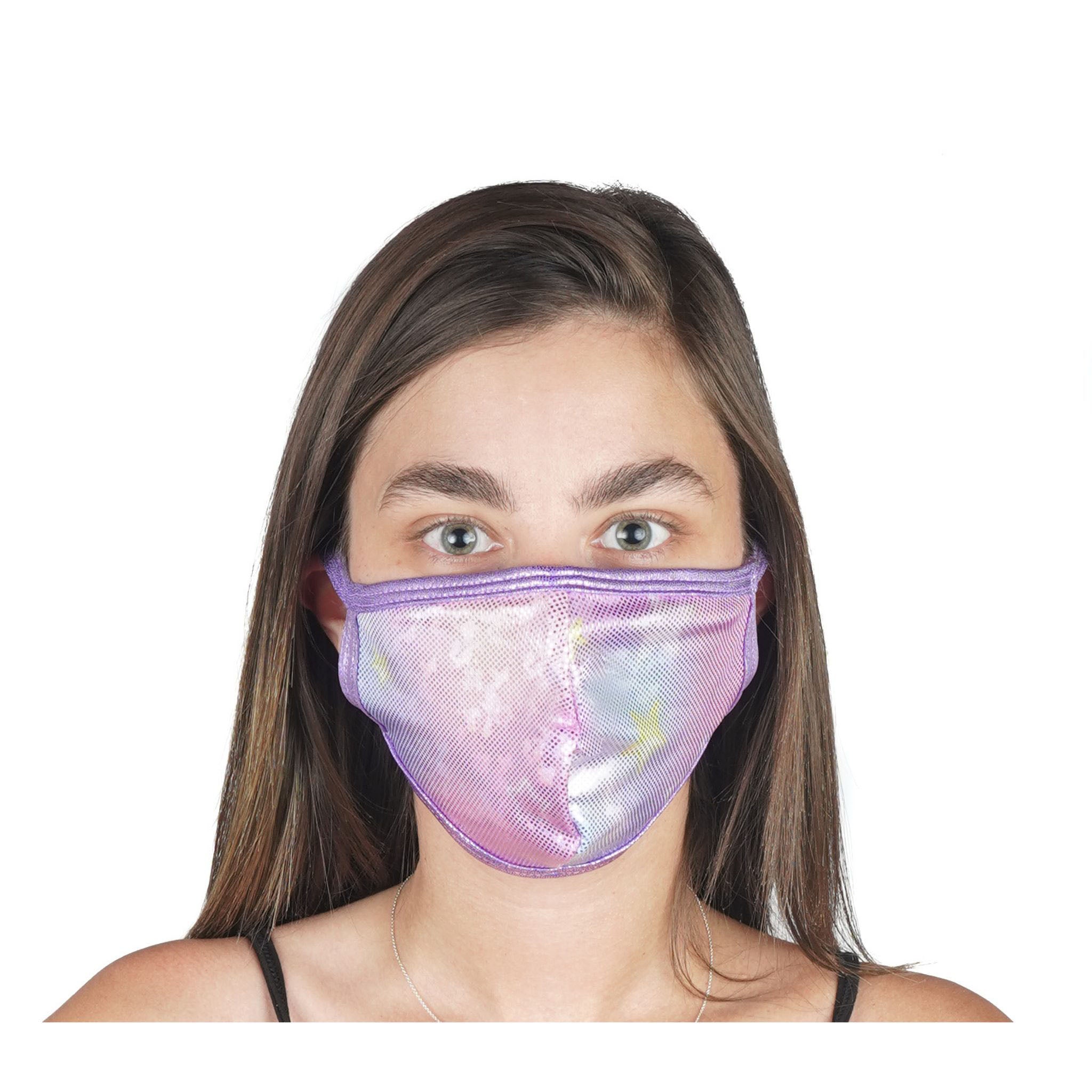 Pastel Stars Mask 96% Poly 4% Spandex - Denny's