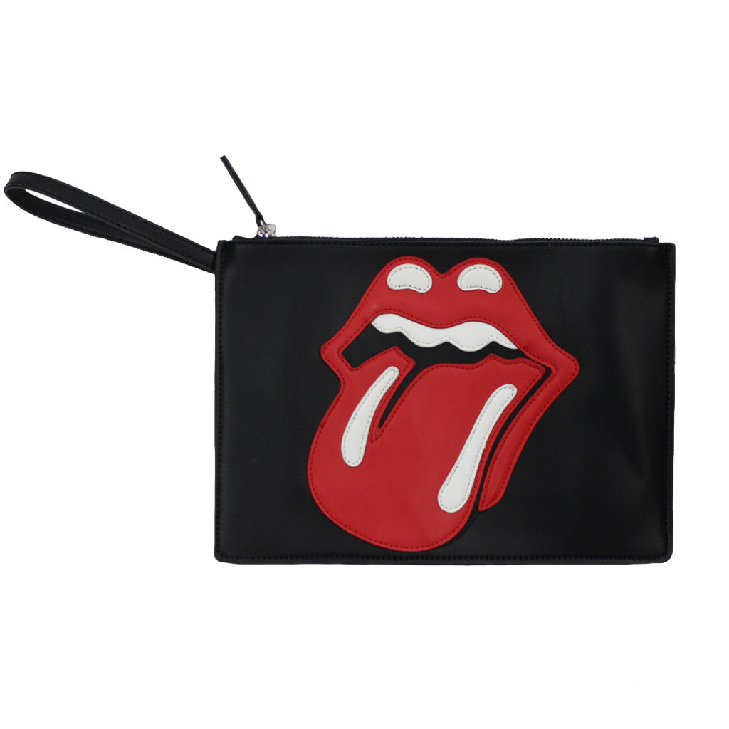 Rolling Stones Black Cosmetic Bag - Denny's