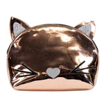 Rose Gold Cat Cosmetic Bag - Denny's