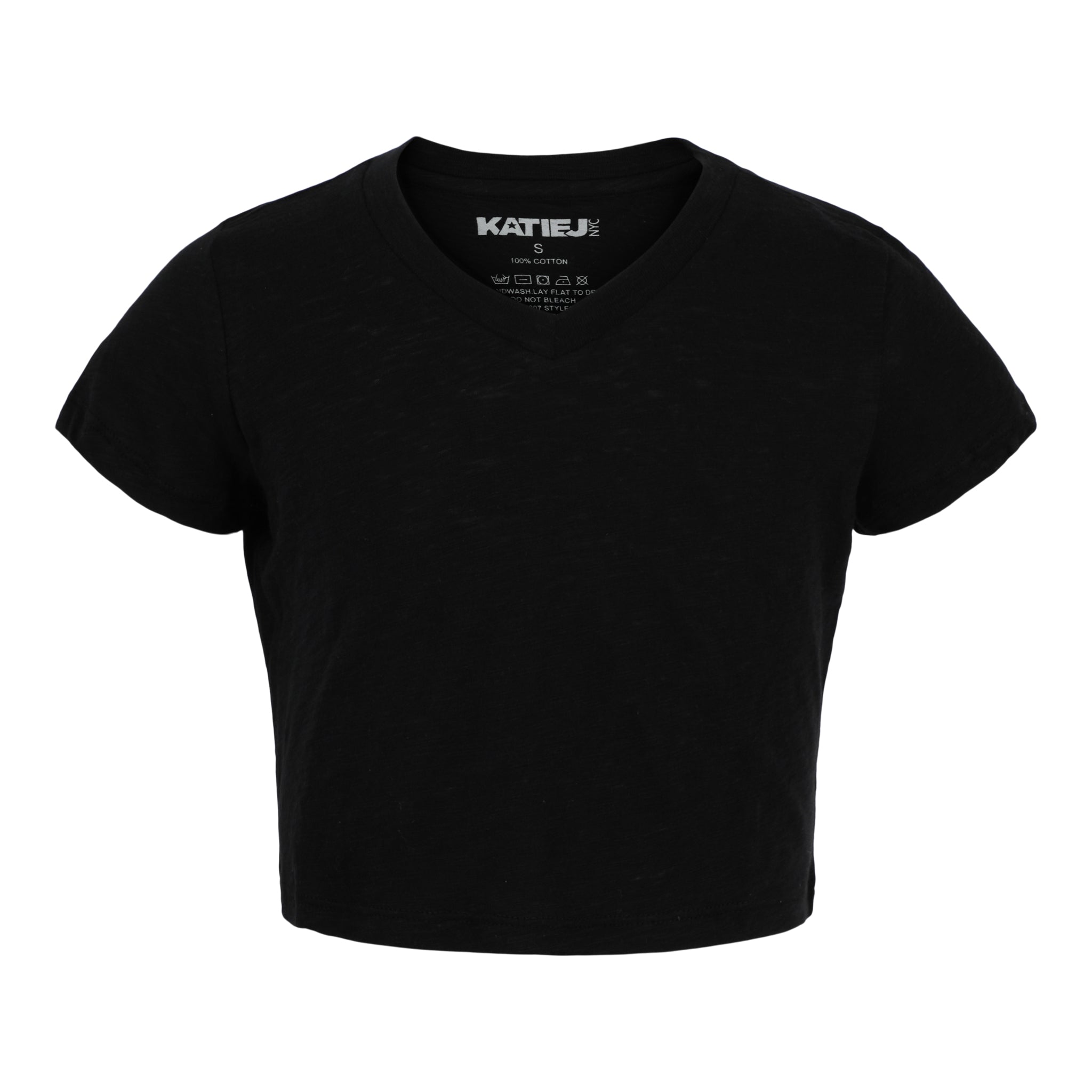 Courage Crop V-neck Tee - Denny's