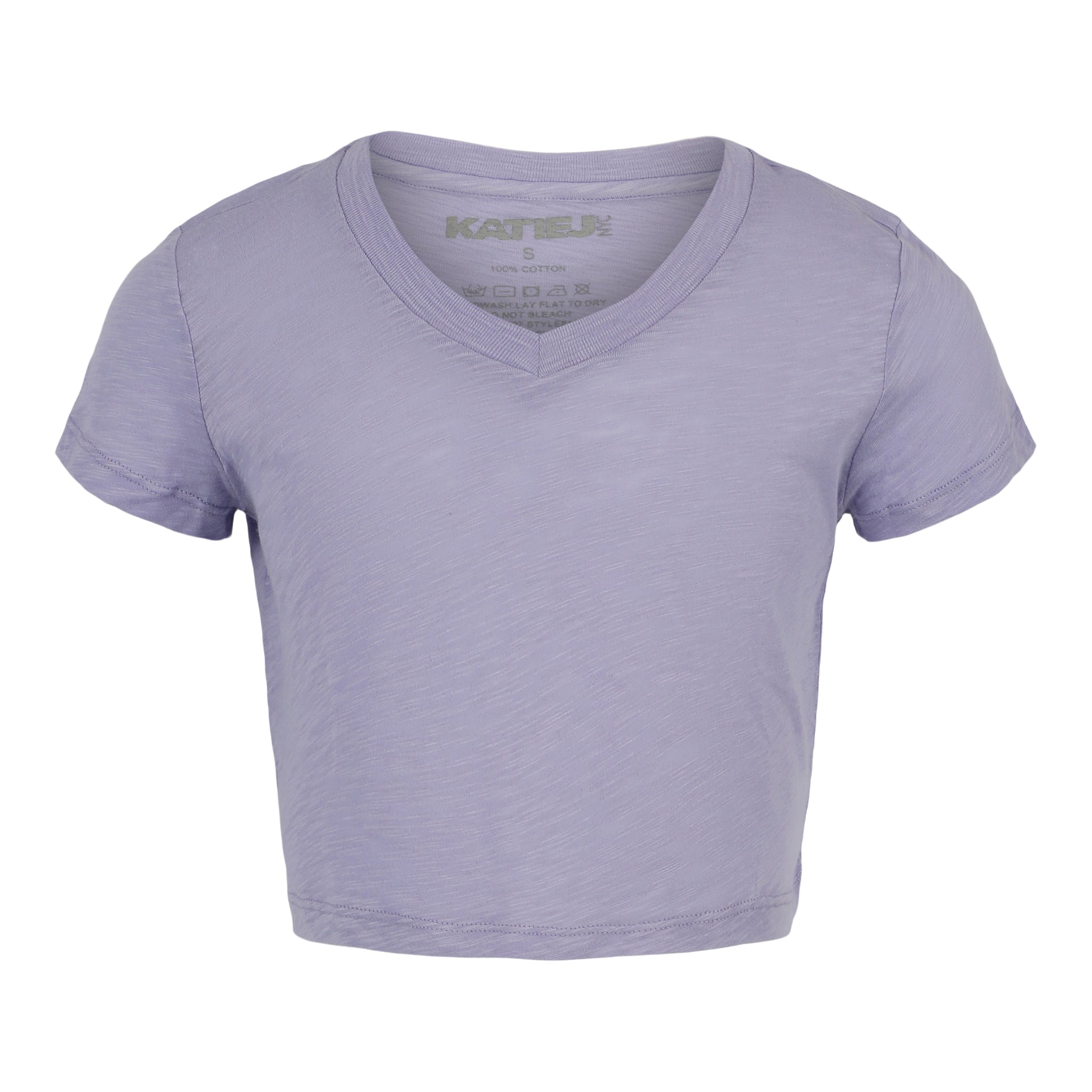Courage Crop V-neck Tee - Denny's