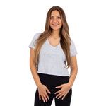 Courage Crop V-neck Tee - Denny's