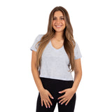 Courage Crop V-neck Tee - Denny's