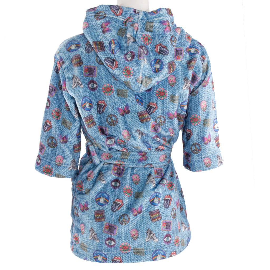 Denim Patch Plush Robe - Denny's