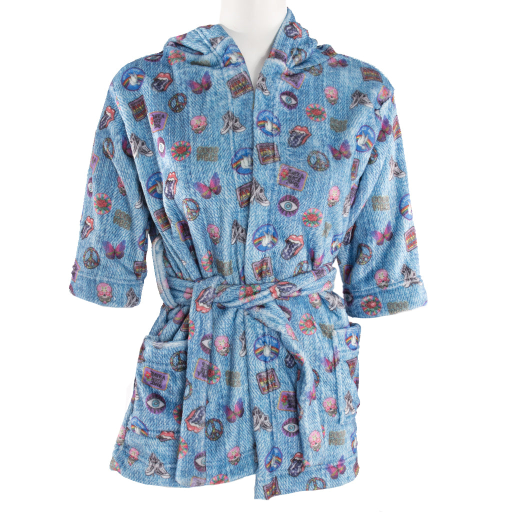 Denim Patch Plush Robe - Denny's