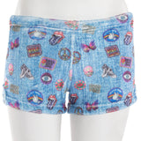Denim Patch Plush Short - Denny's