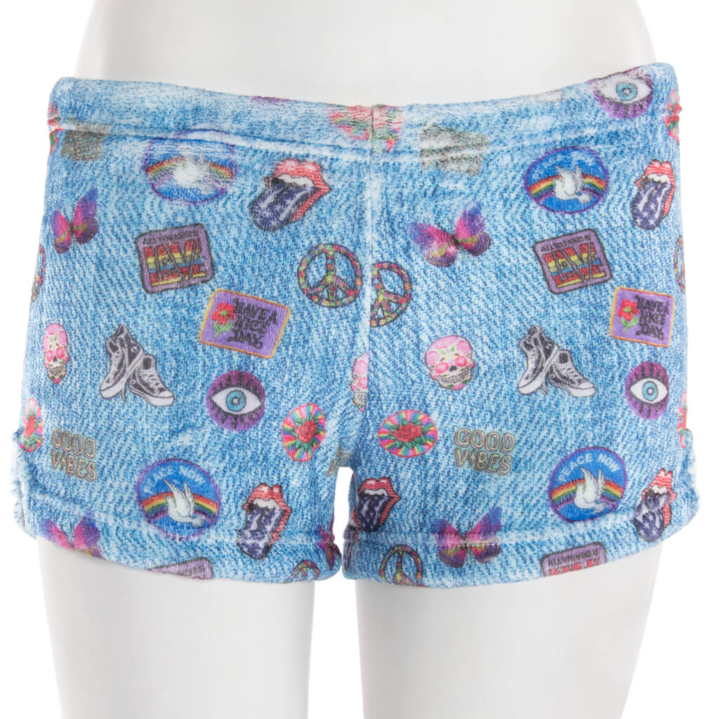 Denim Patch Plush Short - Denny's