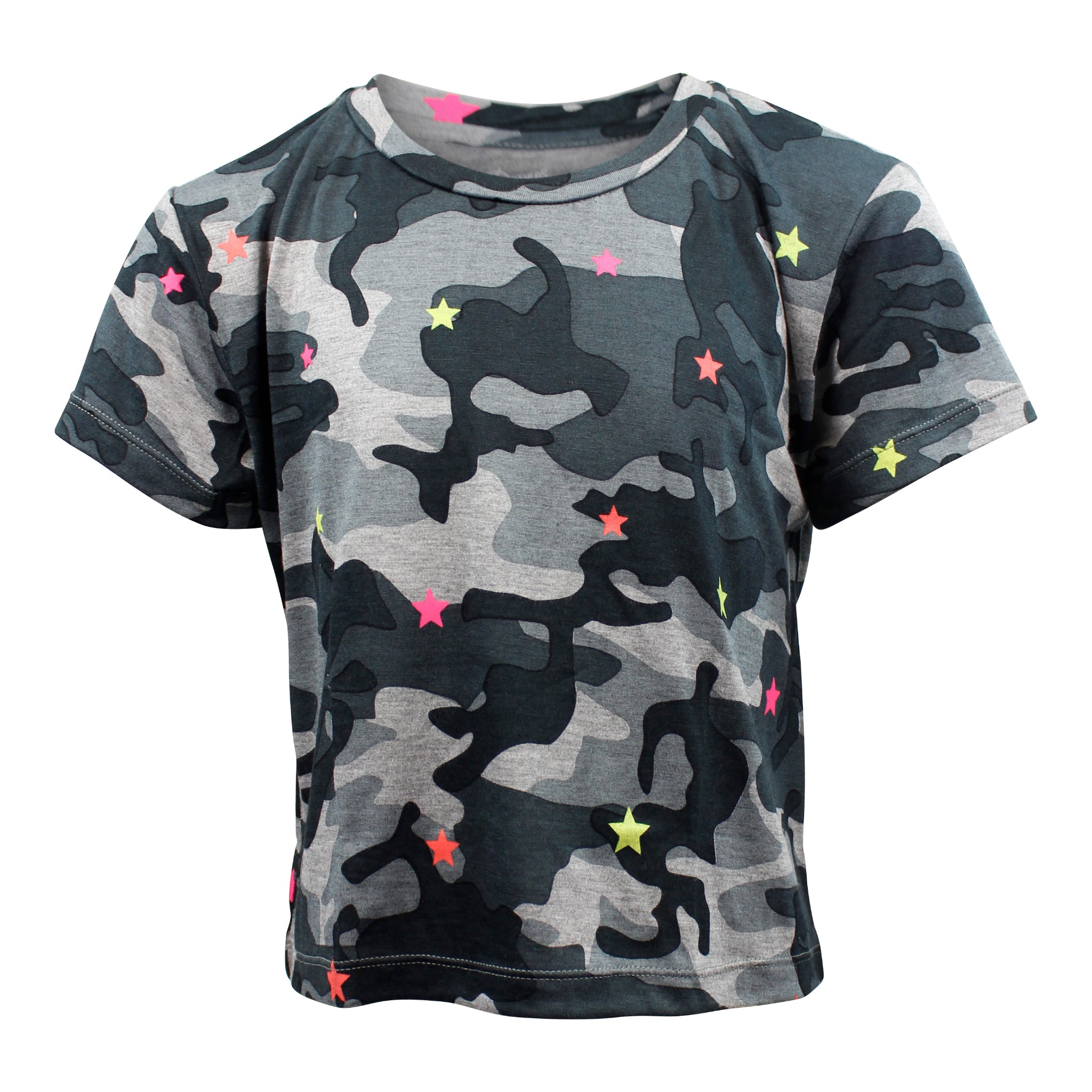 Short Sleeve Tee w Neon Stars - Denny's