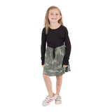 Long Sleeve Knot Front Dress with Camo Bottom - Denny's