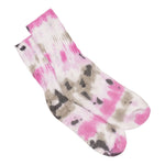 Grey & Burgundy Tie Dye Crew Sock - Denny's