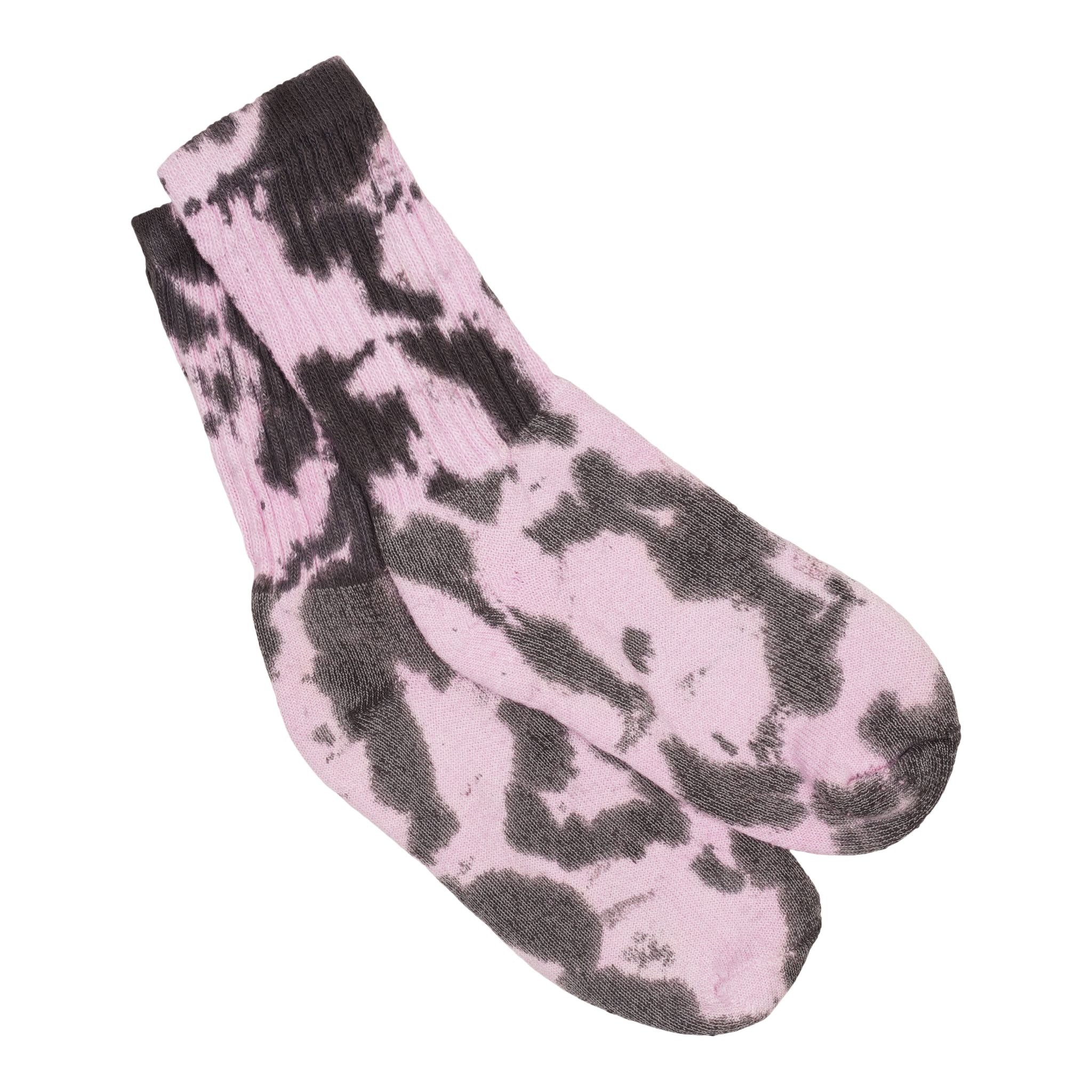 Pink & Grey Tie Dye Crew Sock - Denny's