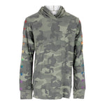 Long Sleeve Hoody with Rainbow Star Down Arm - Denny's