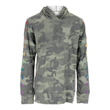 Long Sleeve Hoody with Rainbow Star Down Arm - Denny's