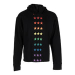 Long Sleeve Hoody with Rainbow Stars Down Middle - Denny's