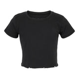 Distressed Crop Top - Denny's