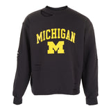 Cropped Michigan Crew Sweatshirt with Cuts - Denny's