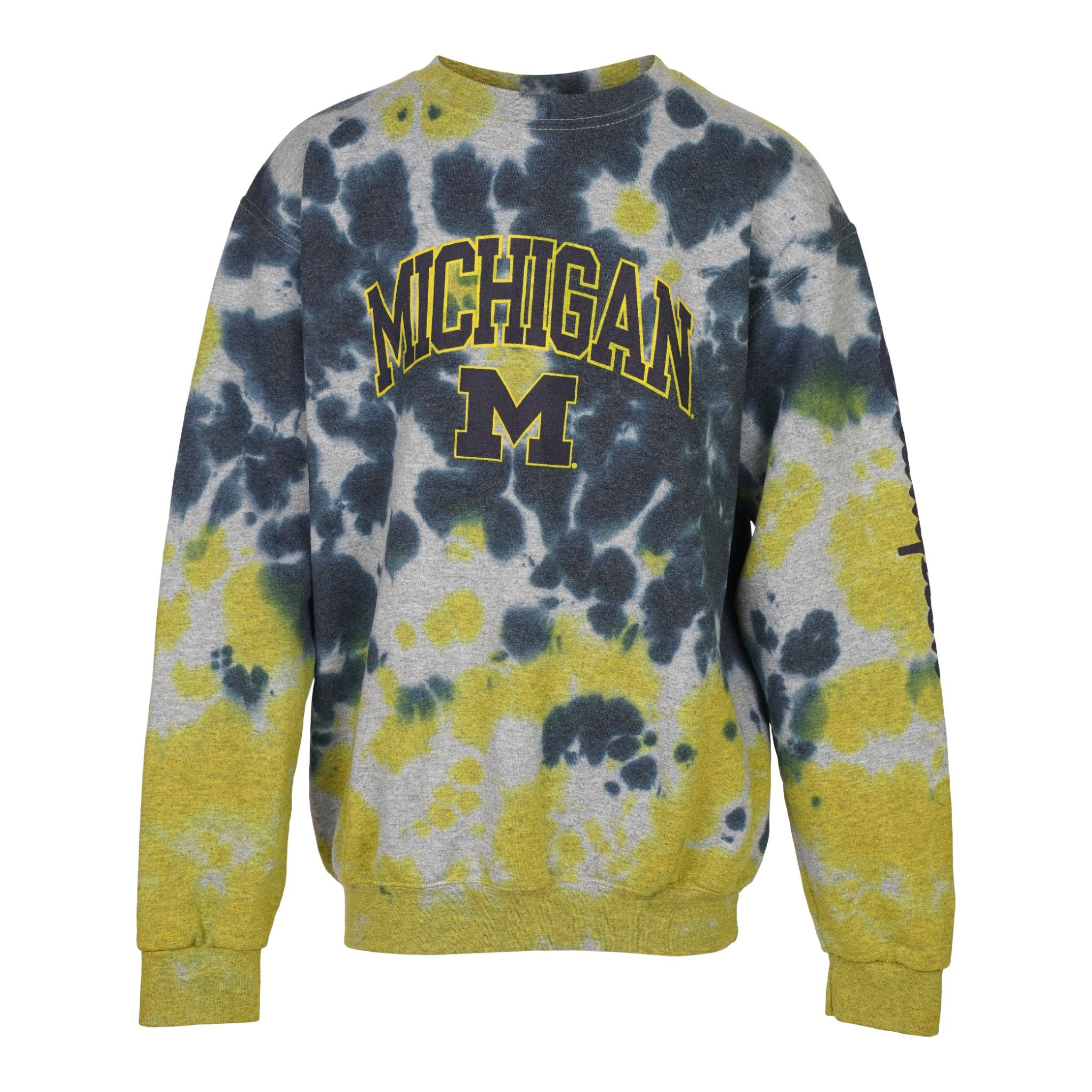Yellow And Navy Tie Dye Sweatshirt - Denny's