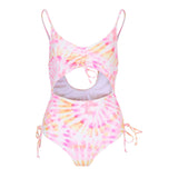 Sunkissed Sunrise Tie Dye Cut Out 1pc Bathing Suit - Denny's