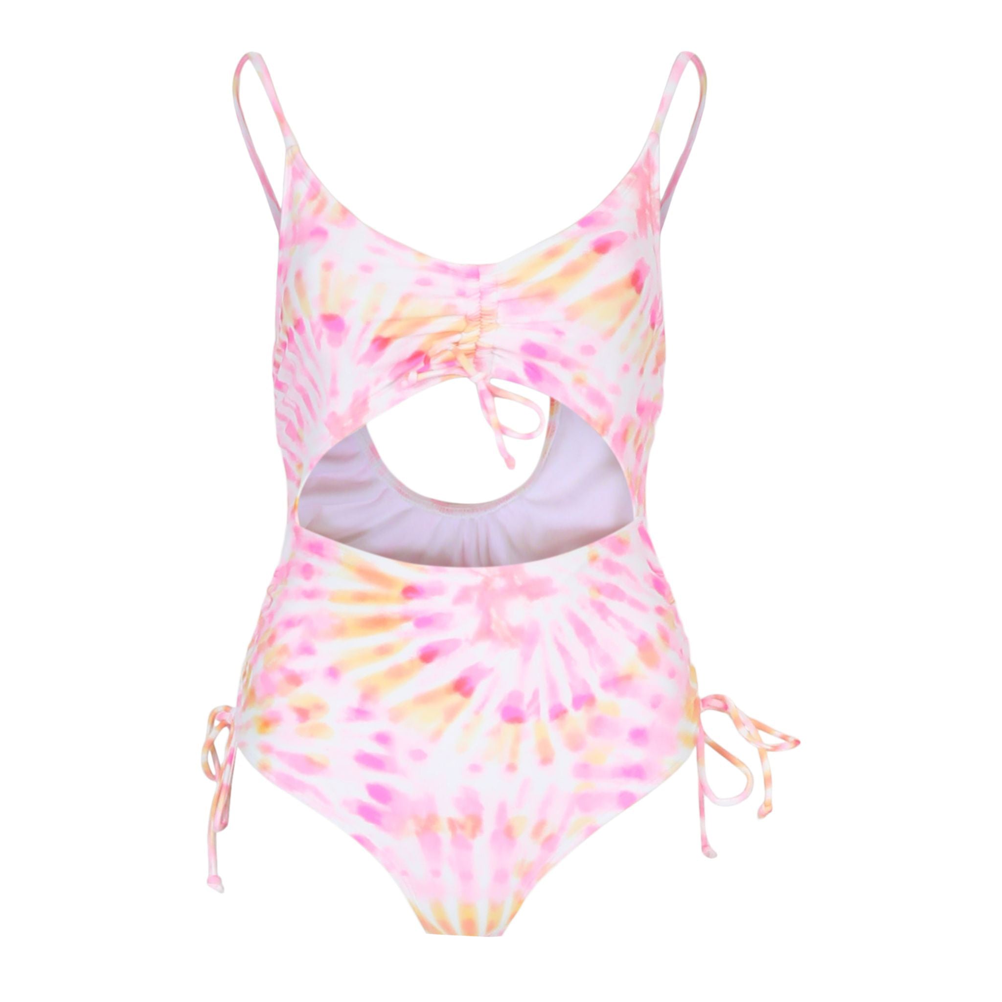 Sunkissed Sunrise Tie Dye Cut Out 1pc Bathing Suit - Denny's