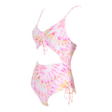 Sunkissed Sunrise Tie Dye Cut Out 1pc Bathing Suit - Denny's