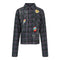 Patches And Splatter Crop Plaid Shirt - Denny's