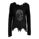 Distressed Skull Sweater - Denny's