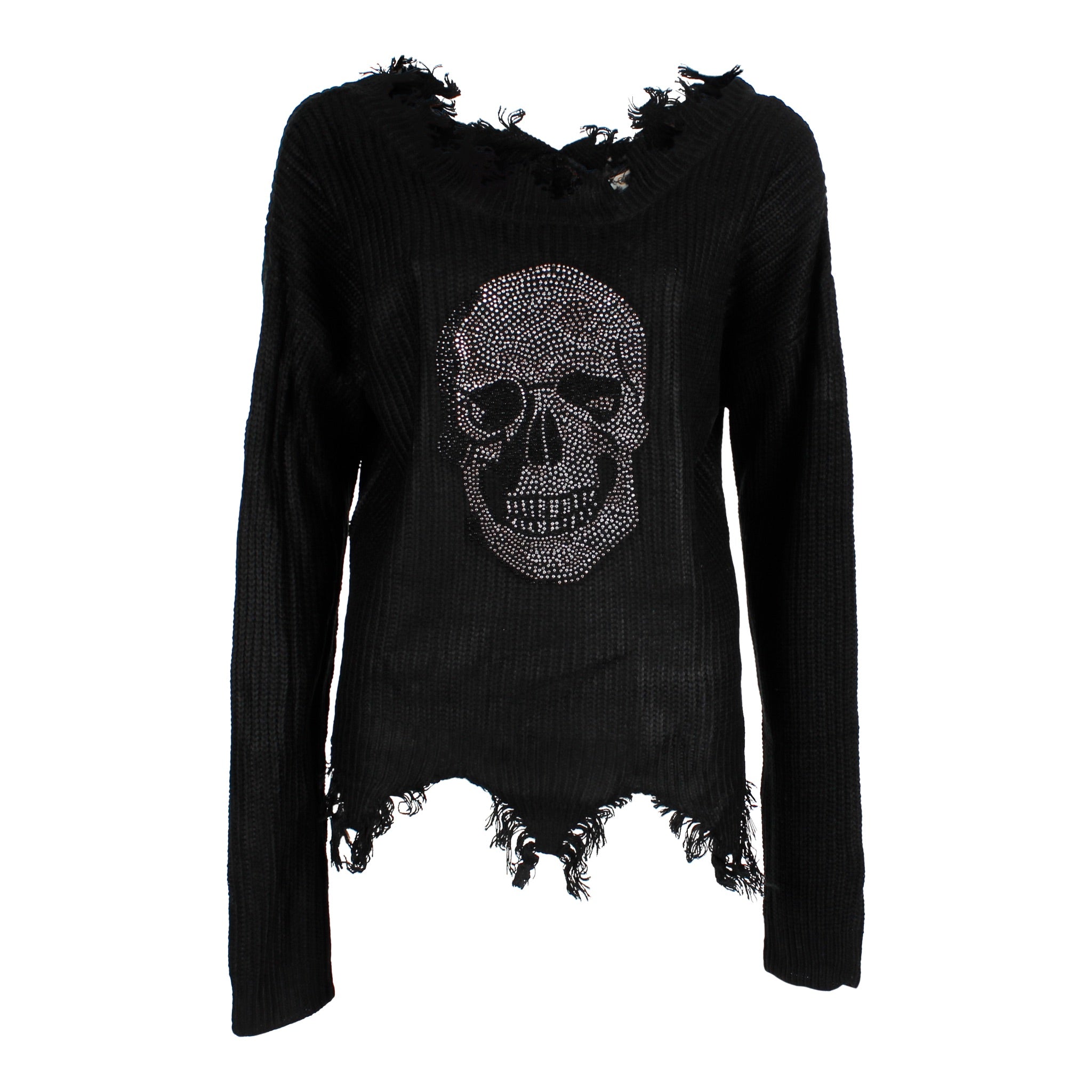 Distressed Skull Sweater - Denny's