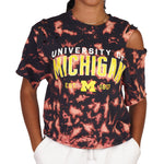 Michigan Ripped Bleached Short Sleeve Tee - Denny's
