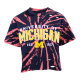 Short Sleeve Bleached Michigan Tee with Cuts - Denny's