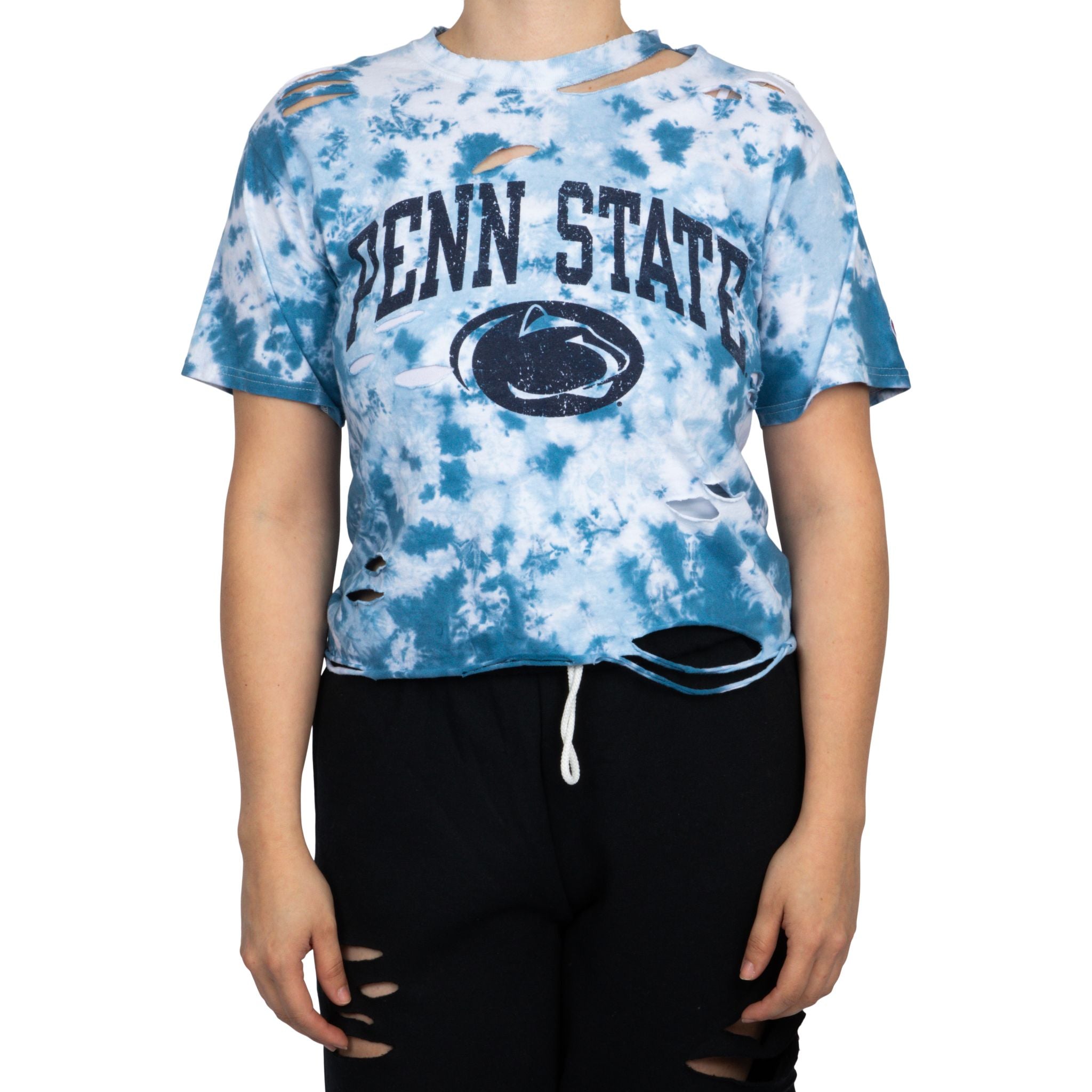 Short Sleeve Penn State Tie Dye Crew - Denny's