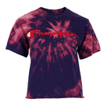 Short Sleeve Side Spiral Bleach Crop Crew - Denny's