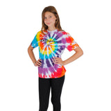Rainbow Tie Dye Logo Script Tee - Denny's