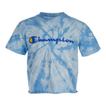 Short Sleeve Crop Bleach Tee with Script Logo - Denny's
