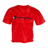 Short Sleeve Cropped Bleached Tee with Script Logo - Denny's