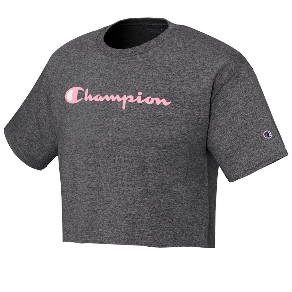 Short Sleeve Champion Crop Tee - Denny's
