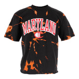 Short Sleeve Crop Bleached Tee with Maryland in Red Print - Denny's