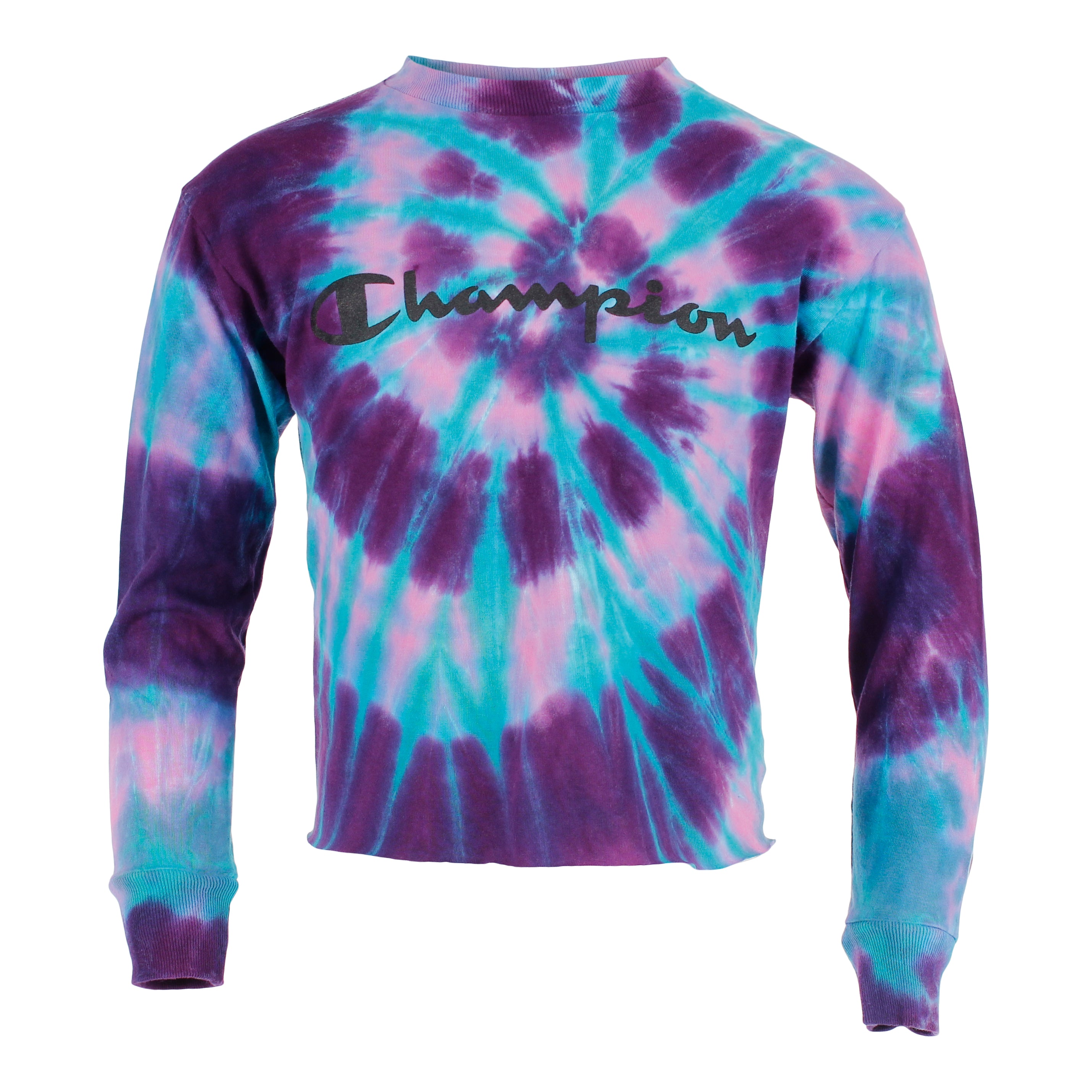 Long Sleeve Turquoise/Purple Spiral Tee - Denny's