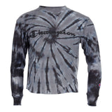 Long Sleeve Black Tie Dye with Champion Logo - Denny's
