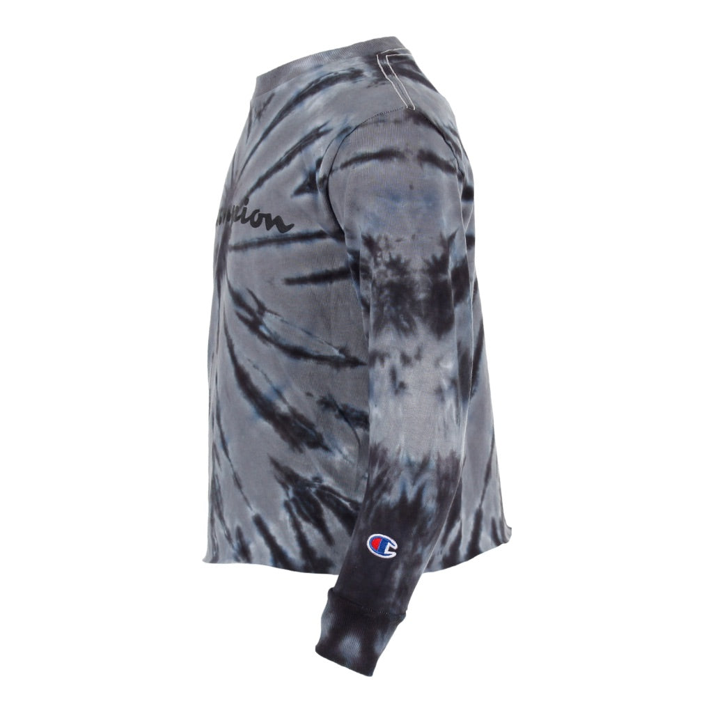 Long Sleeve Black Tie Dye with Champion Logo - Denny's