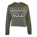 Long Sleeve Crew with Good Vibes - Denny's