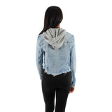 Raw Cut Denim Jacket with Hood - Denny's