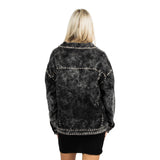 Corduroy Studded Oversized Jacket - Denny's