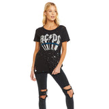 Short Sleeve ACDC Rock Crew with Holes - Denny's