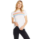 Short Sleeve Rainbow Tee with Holes - Denny's