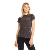 Short Sleeve Silver Bowie Splatter Crew - Denny's